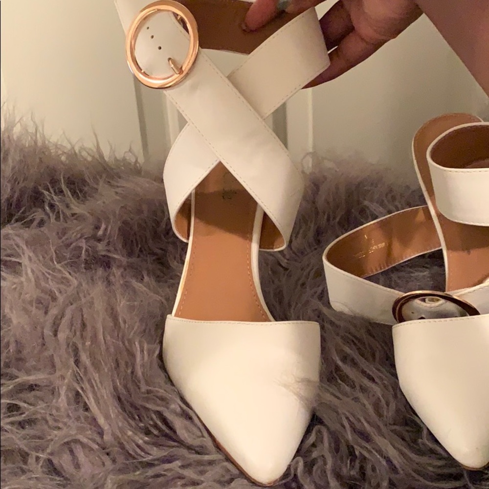 Red Circle White heels